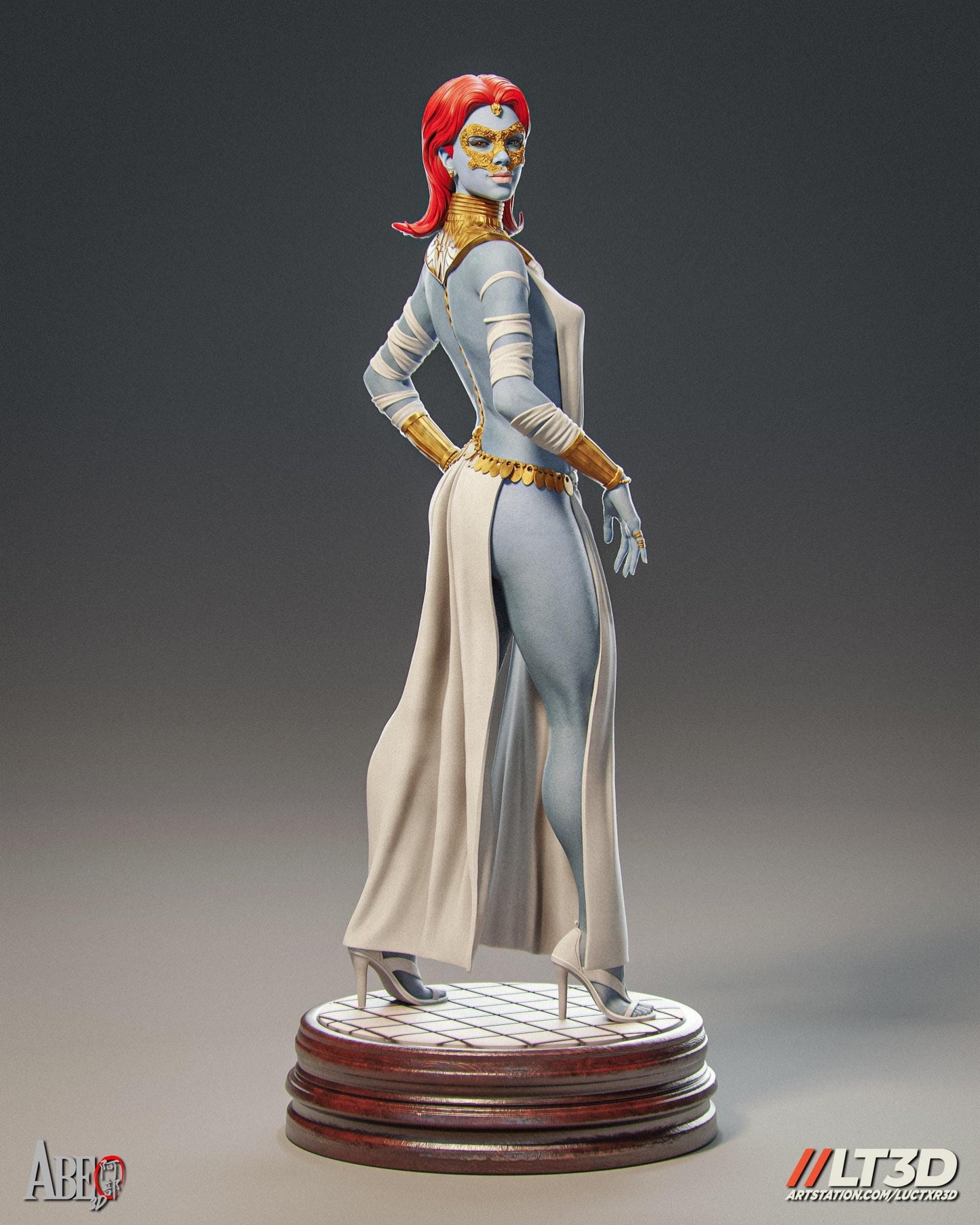 Shapeshifting Mystique 3D Printed Resin Statue - X-Men Mutant Marvel Collectible Figure