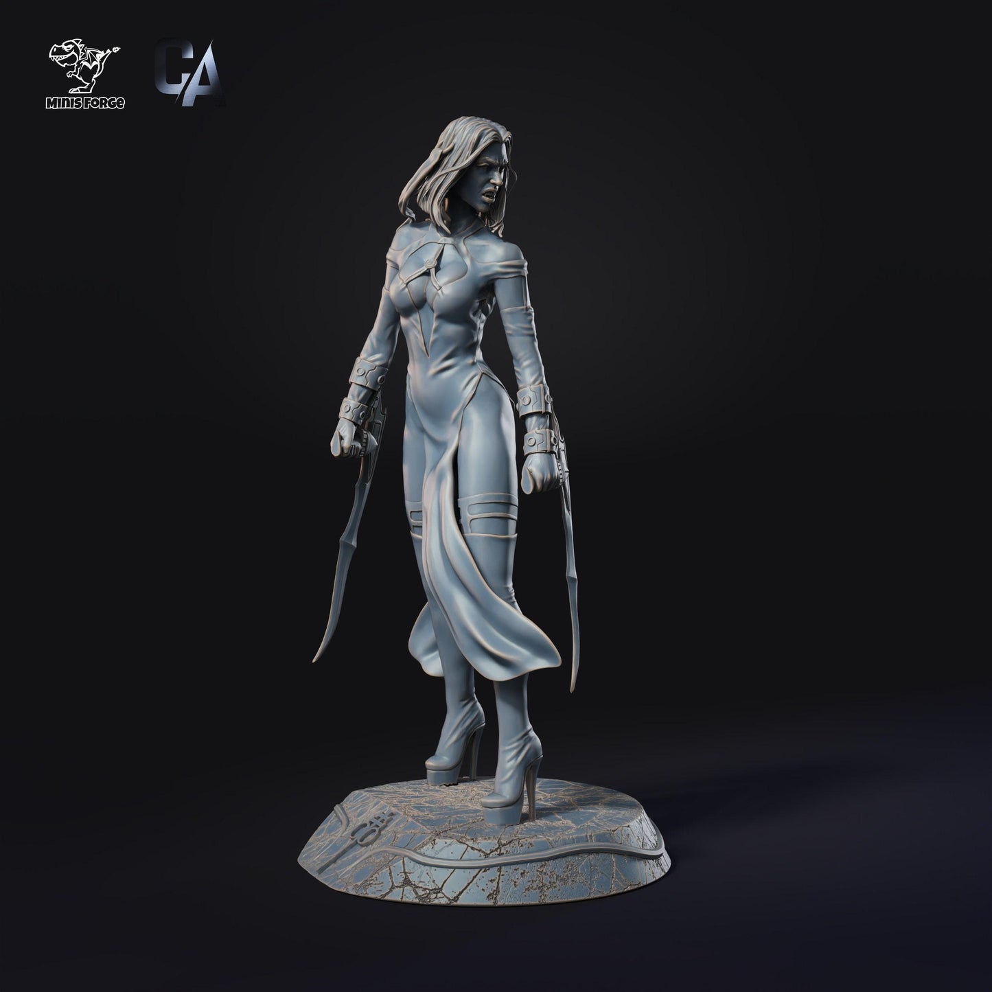Blood Rayne Collectible Fanart Statue, 3D Printed Miniature, NSFW