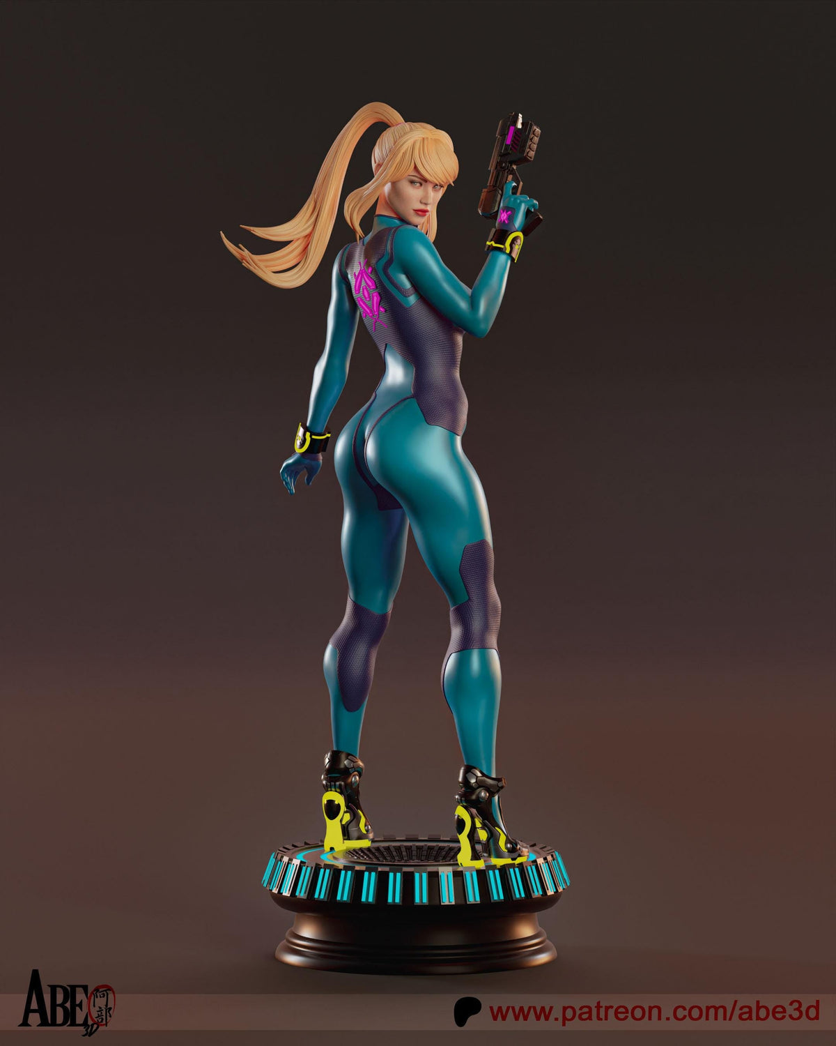 Samus NSFW 3D Printed Statue – Mature Metroid Bounty Hunter Resin Collectible, Made to Order for Adult Collectors & Fans