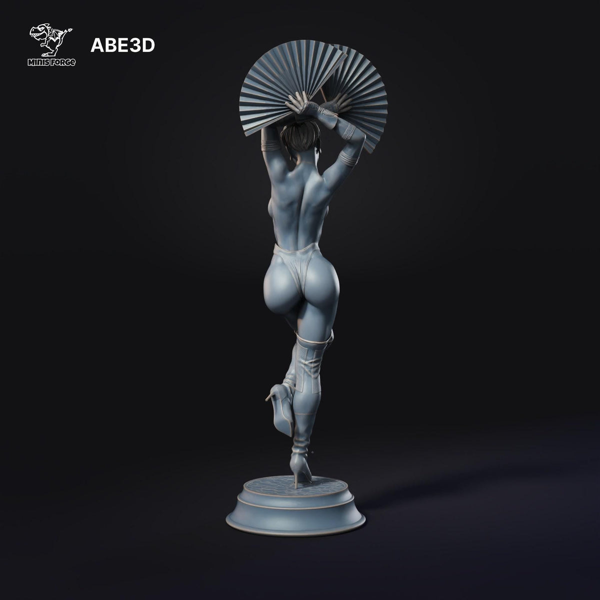 Kitana Mortal Kombat NSFW 3D Printed Statue – Mature Fighting Game Resin Collectible, Made to Order for Adult Collectors