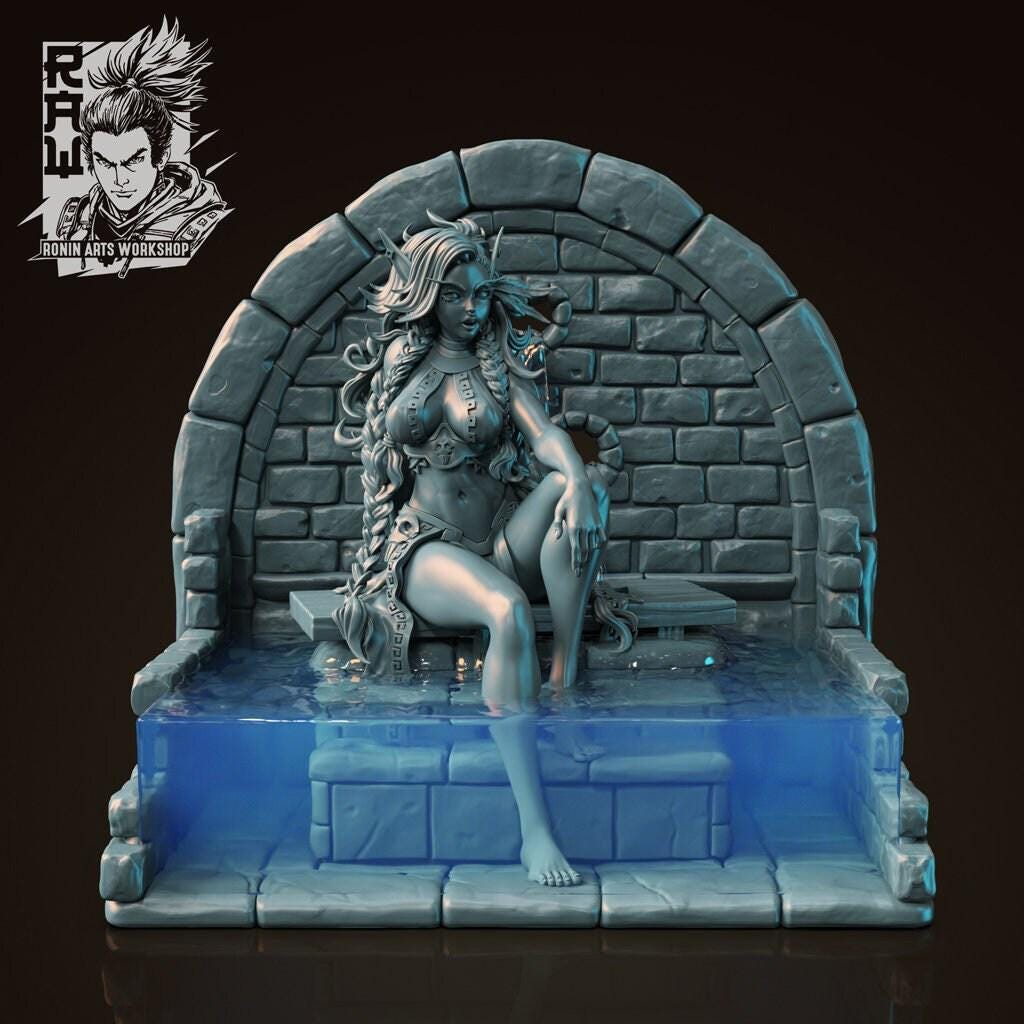 Pinup Kizadi NSFW 3D Printed Statue – Mature Playful Pin-Up Resin Collectible, Made to Order for Adult Collectors & Fans