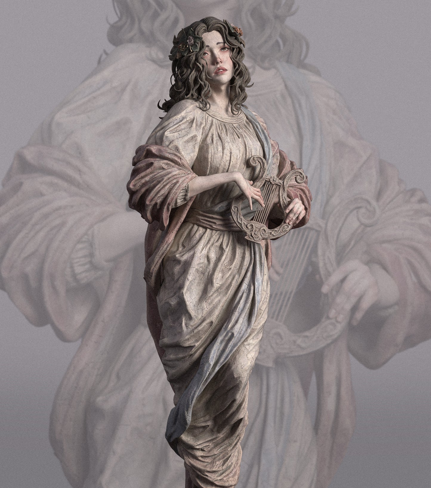 Modern Art & History: Greek Muse 3D Printed Collectible Figure - High-Quality Resin Statue for Art Lovers