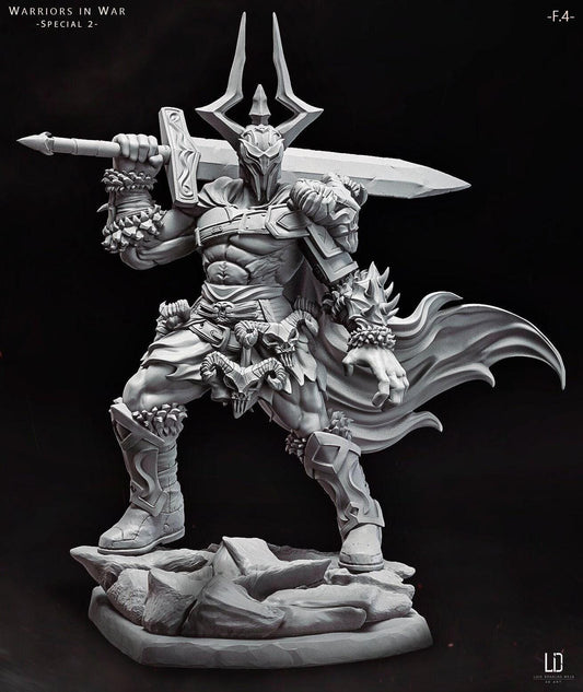 Unleash the Fury: Chaosblade Warrior 3D Print Collectible Resin Figure – Epic Fantasy Display Piece