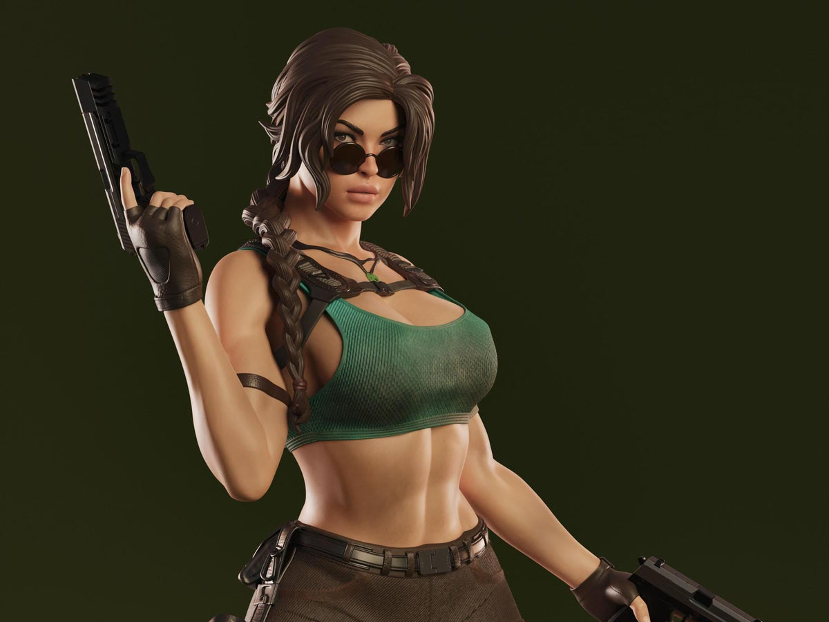 Lara Croft NSFW 3D Printed Statue – Mature Tomb Raider Resin Collectible, Made to Order for Adult Collectors & Fans