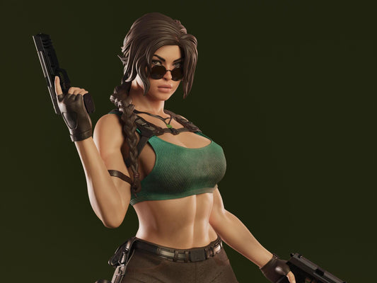 Lara Croft NSFW 3D Printed Statue – Mature Tomb Raider Resin Collectible, Made to Order for Adult Collectors & Fans