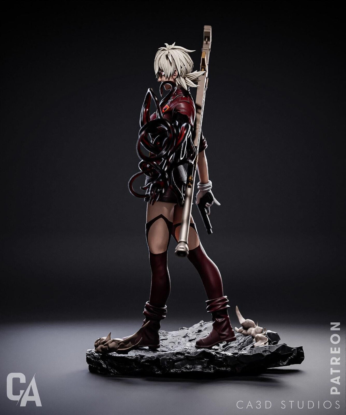 Seras Victoria NSFW 3D Printed Statue – Mature Hellsing Vampire Resin Collectible, Made to Order for Adult Collectors