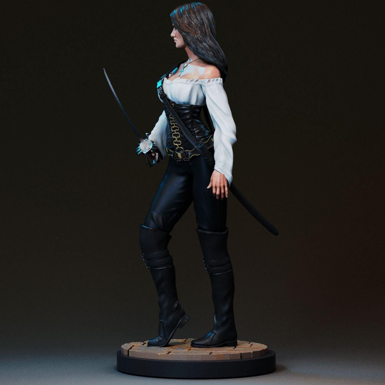Angelica Teach: 3D-Printed Collectible Figure – Exquisite Pirates of the Caribbean Resin Statue for Fans