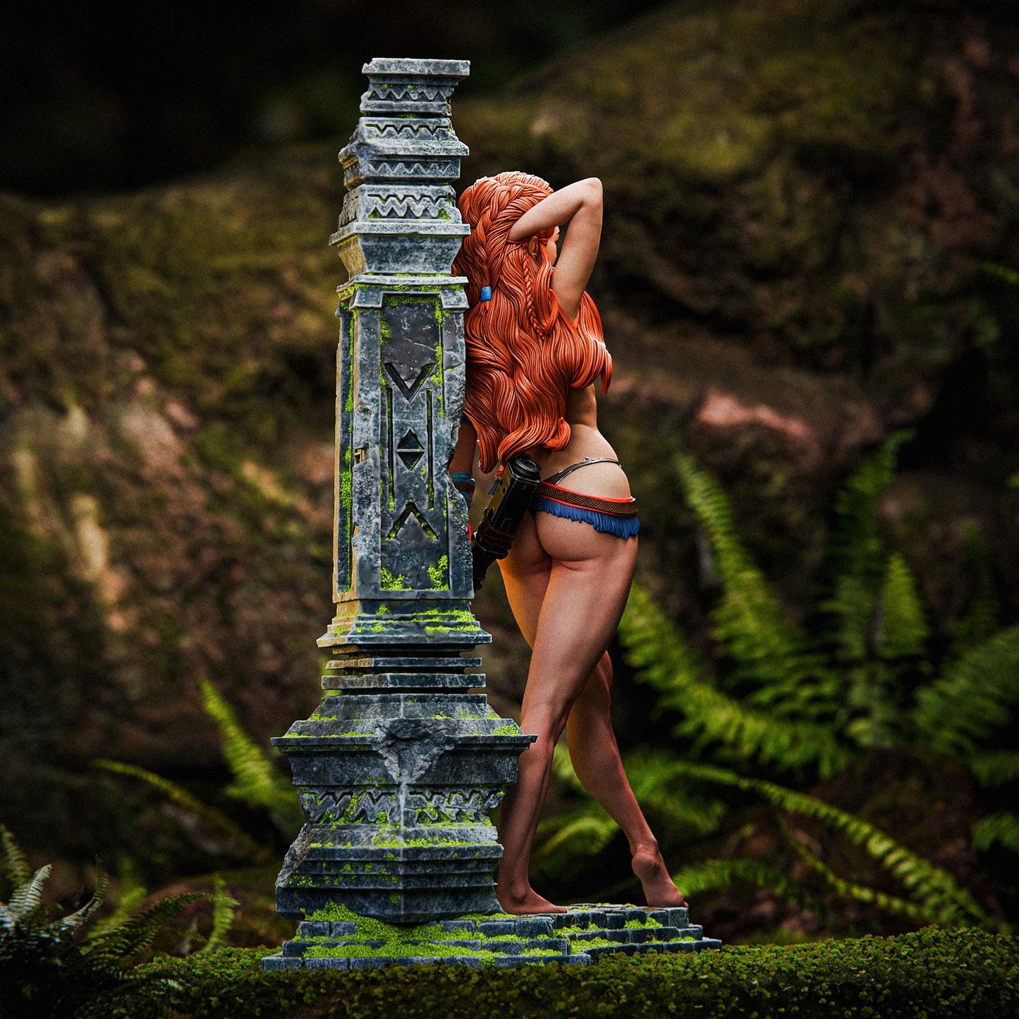 Aloy Collectible Statue Hand-Painted 3D Resin Figure - Ready-to-Display Nora Warrior, Horizon Zero Dawn Memorabilia