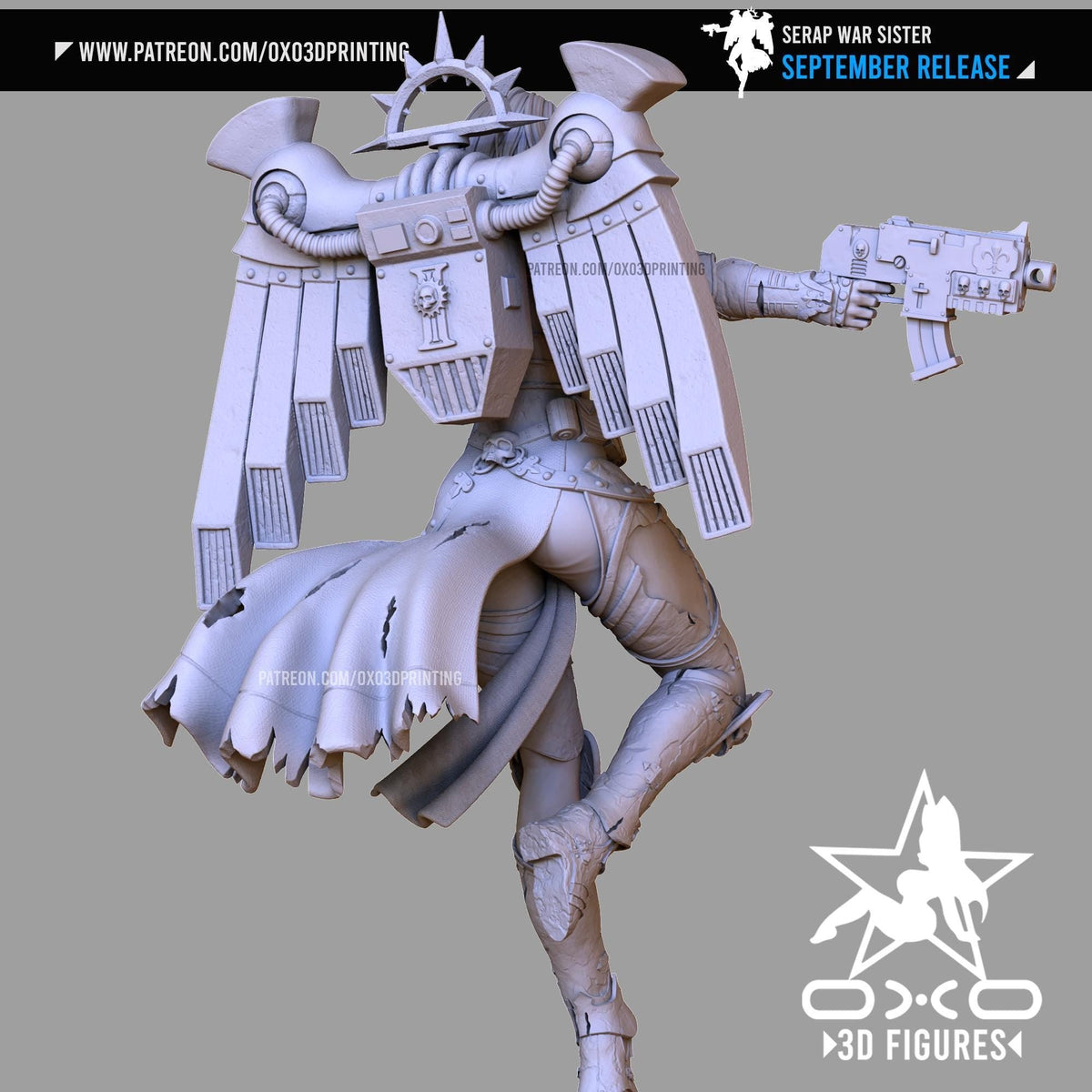 Space Valkyria NSFW 3D Printed Statue – Mature Cosmic Warrior Resin Collectible, Made to Order for Adult Collectors