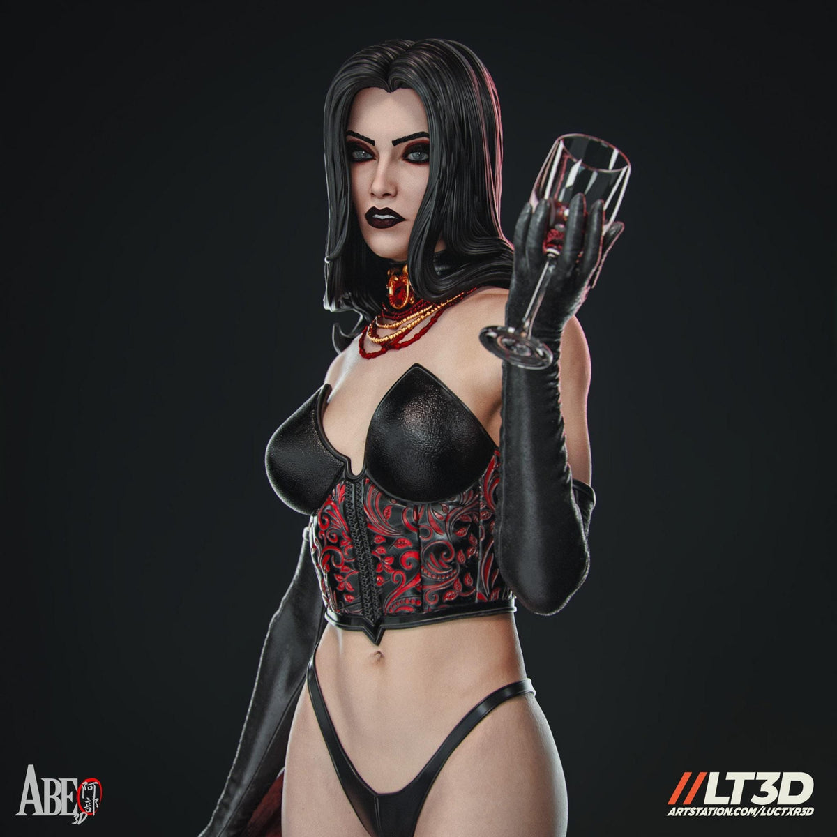 Selene Underworld NSFW 3D Printed Statue – Mature Vampire Hunter Resin Collectible, Made to Order for Adult Collectors