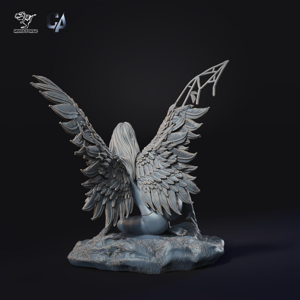 Boris Vallejo Broken Wing NSFW 3D Printed Statue – Mature Fantasy Resin Collectible, Made to Order for Adult Collectors