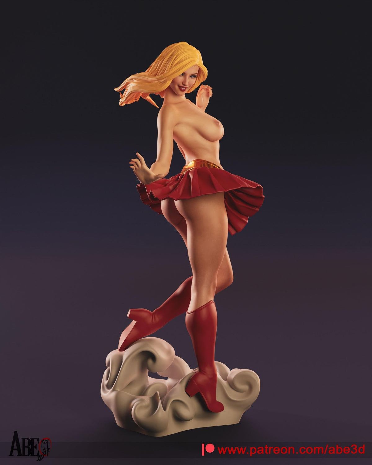 Supergirl NSFW 3D Printed Statue – Mature DC Superheroine Resin Collectible, Made to Order for Adult Collectors & Fans