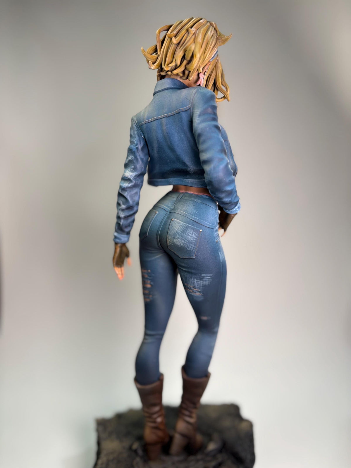 Android 18 NSFW 3D Printed Statue – Mature Dragon Ball Brawler Resin Collectible, Made to Order for Adult Collectors