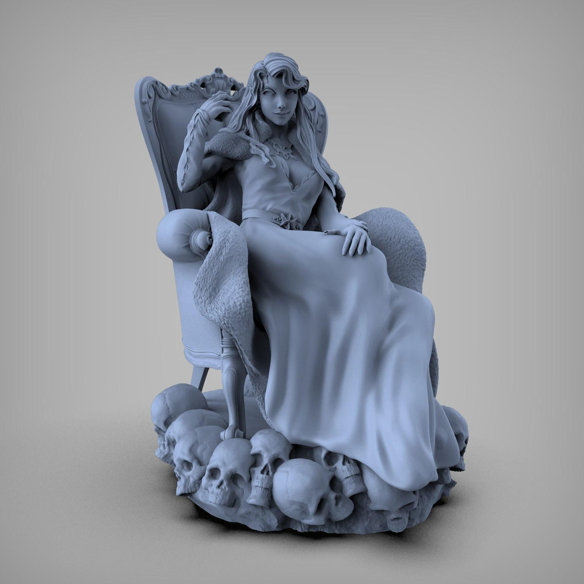 Lenore Gothic Girl NSFW 3D Printed Statue – Mature Gothic Pin-Up Resin Collectible, Made to Order for Adult Collectors