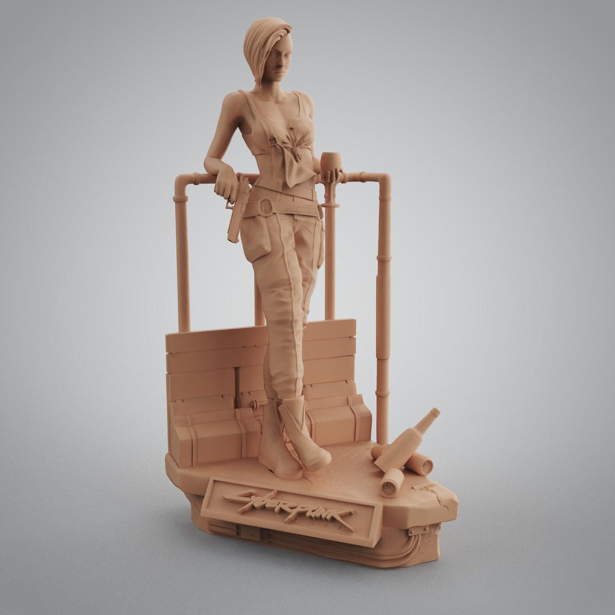 Judy Alvarez NSFW 3D Printed Statue – Mature Mox Braindance Expert Resin Collectible, Made to Order for Adult Collectors