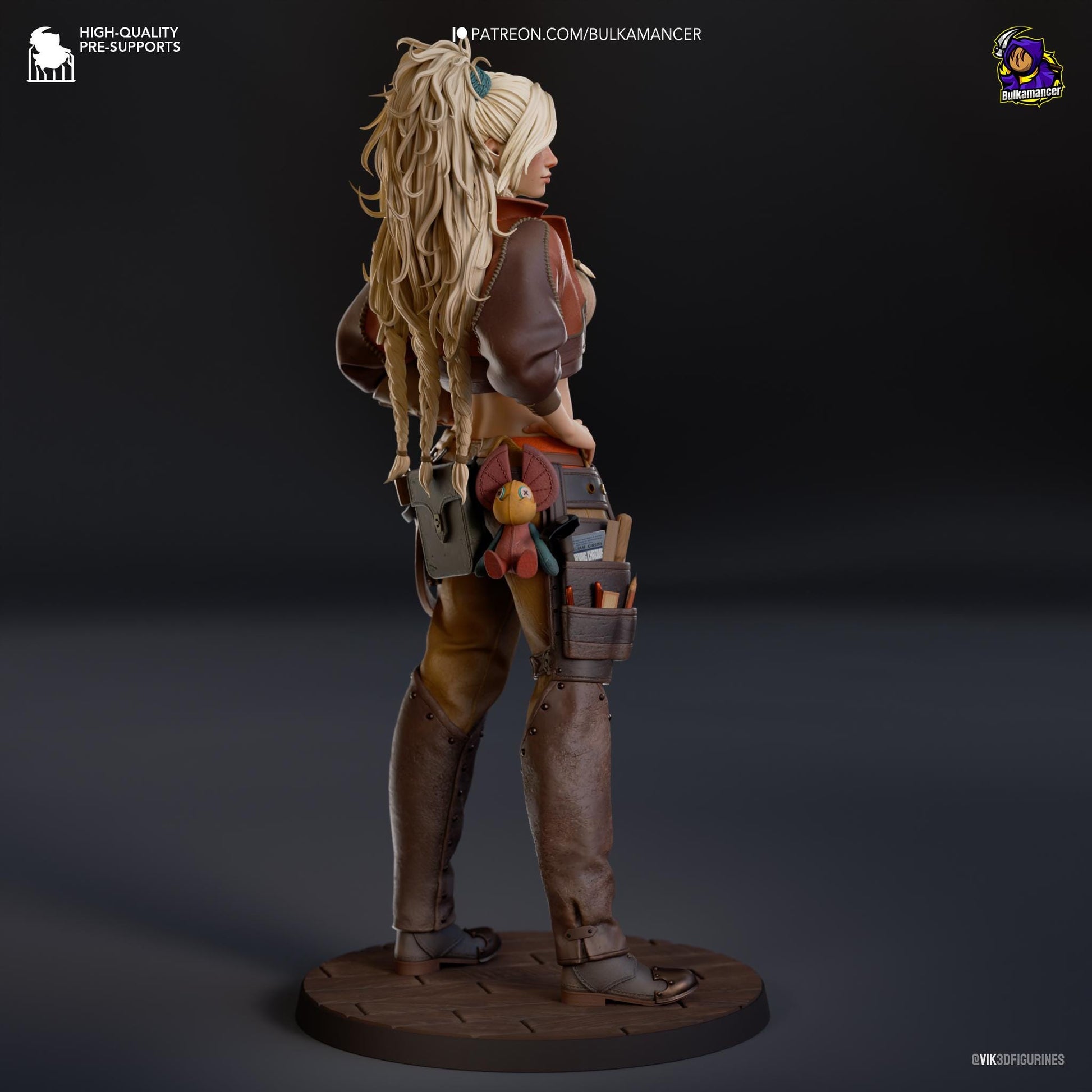 a statue of a woman with a gun