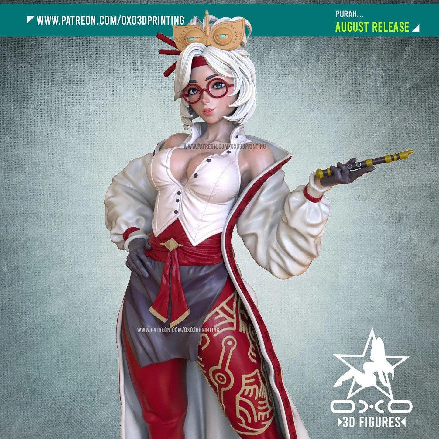 Captivating "Pura" (Purah-Inspired) 3D Printed Collectible Statue - Fantasy Sage Figure (Adult)