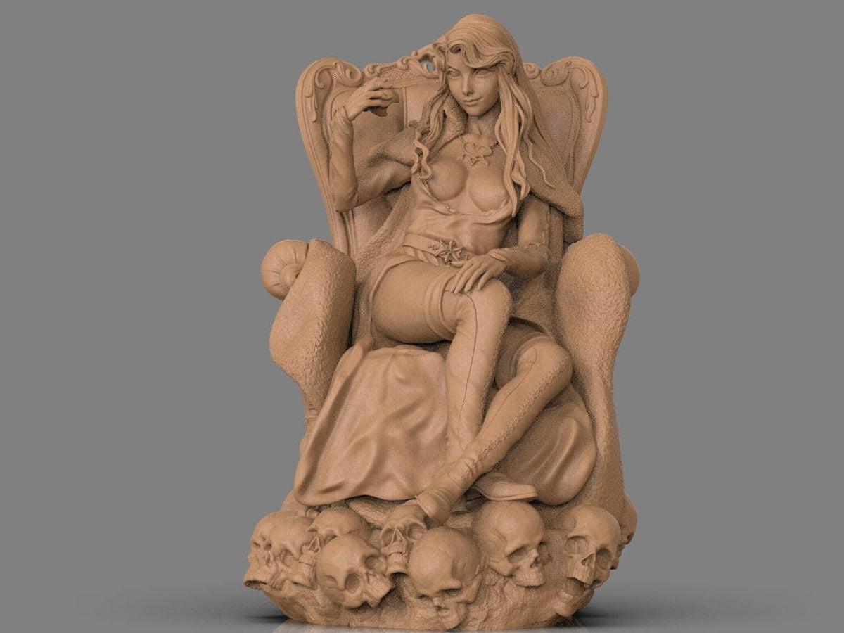 Lenore Gothic Girl NSFW 3D Printed Statue – Mature Gothic Pin-Up Resin Collectible, Made to Order for Adult Collectors