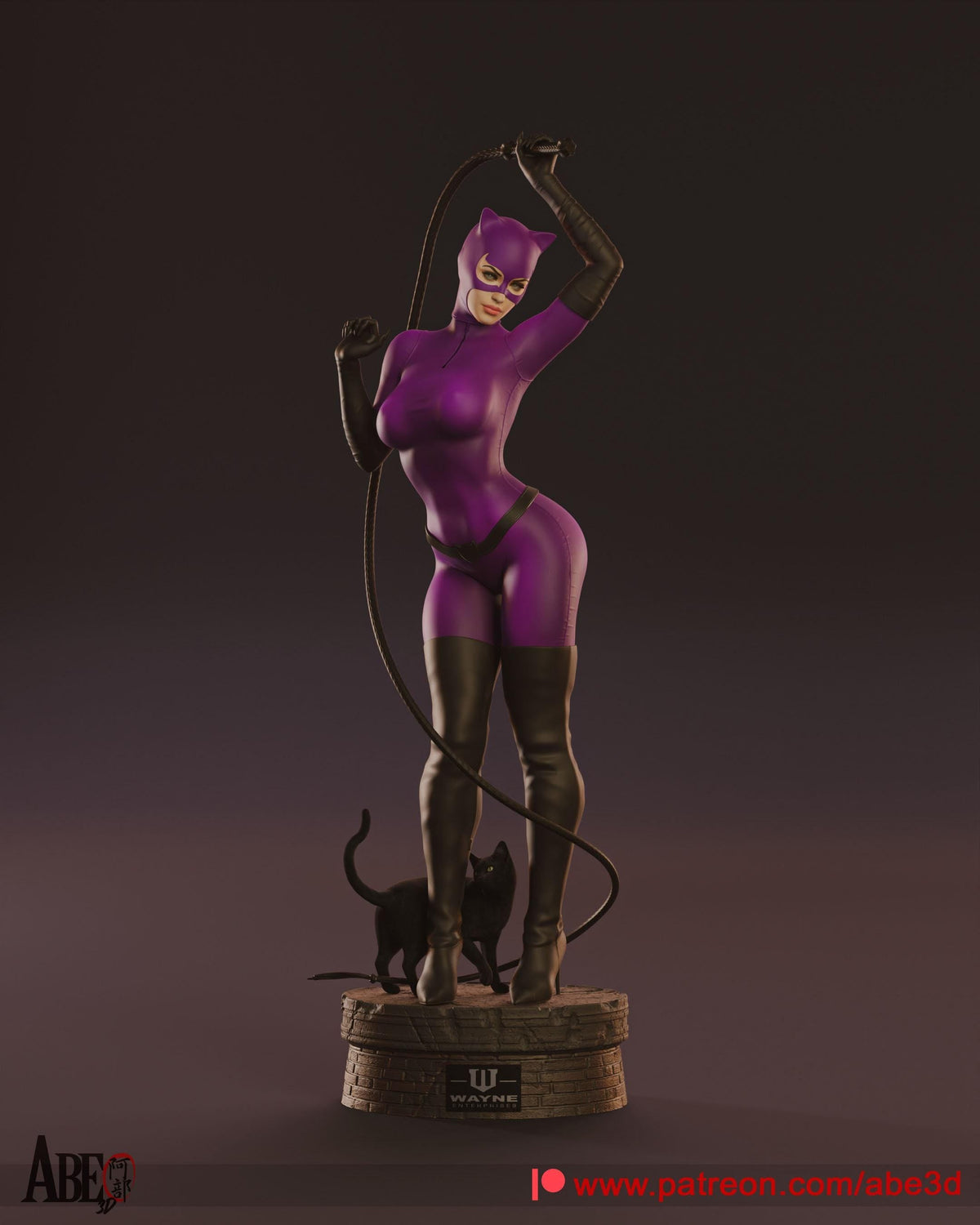 Catwoman DC Comics NSFW 3D Printed Statue – Mature Fan Art Resin Collectible, Made to Order for Adult Collectors & Fans