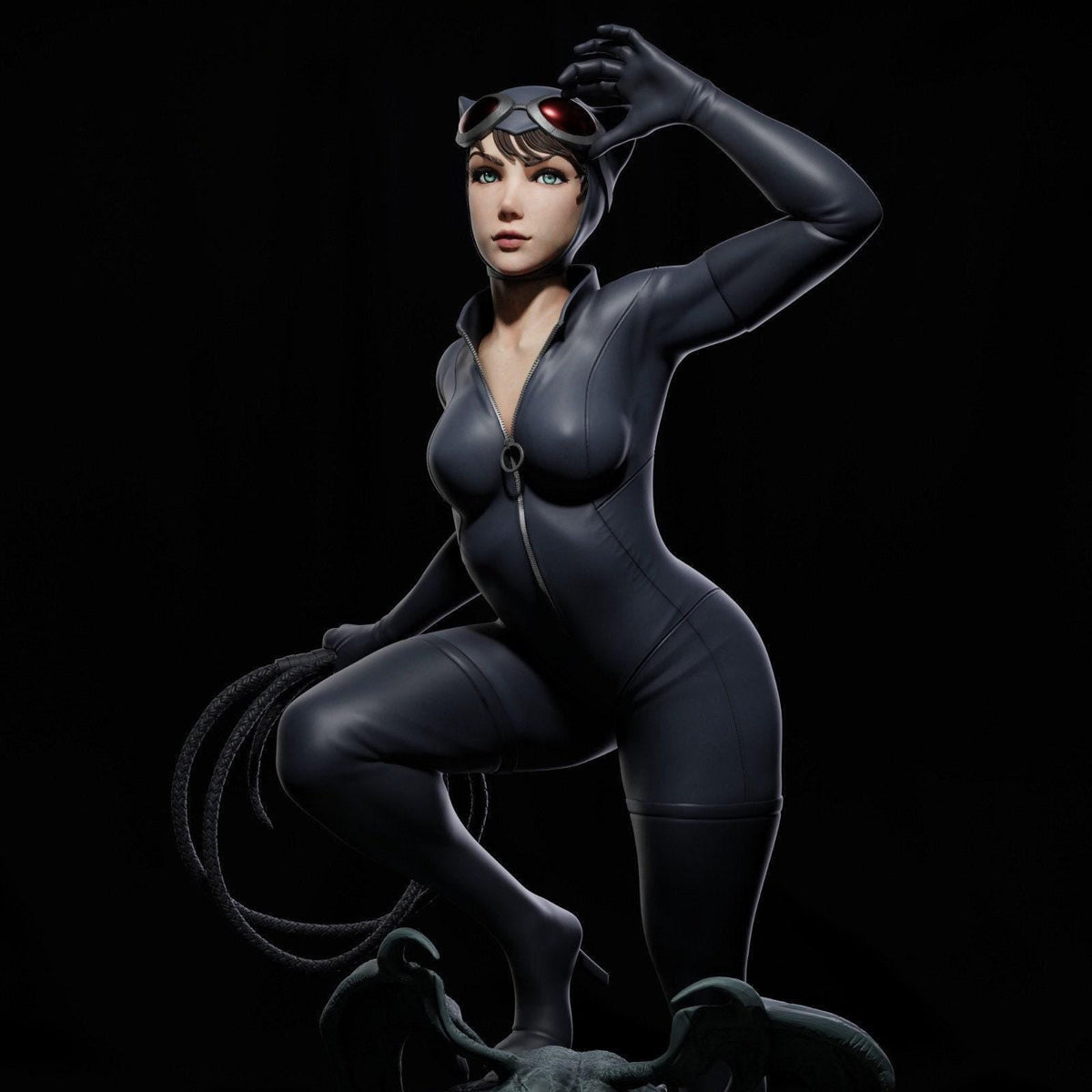Catwoman NSFW 3D Printed Statue – Mature DC Cat Burglar Resin Collectible, Made to Order for Adult Collectors & Fans