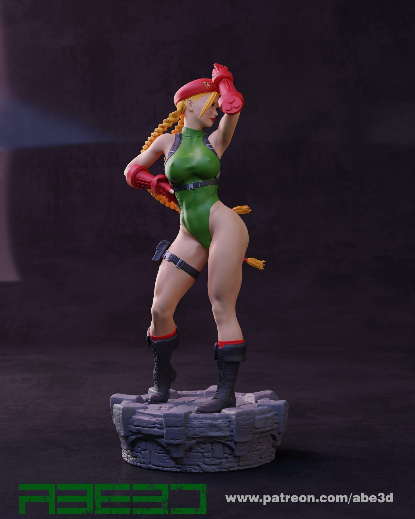 Cammy Fanart 3D Print Collectible Resin Statue: Dynamic Fighter Figure with Optional NSFW Variant!