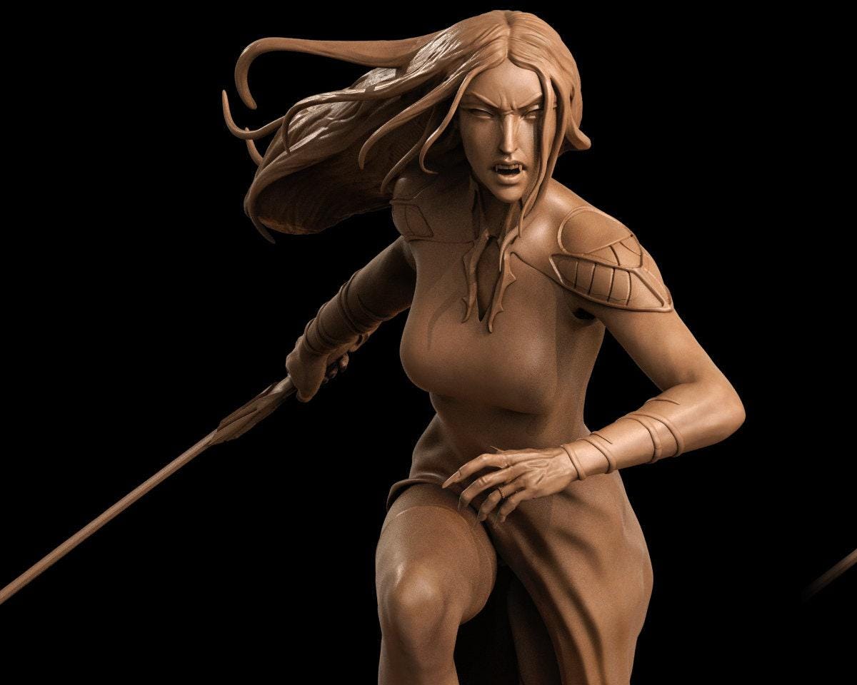 Carmilla NSFW 3D Printed Statue – Mature Gothic Horror Resin Collectible, Made to Order for Adult Collectors & Fans