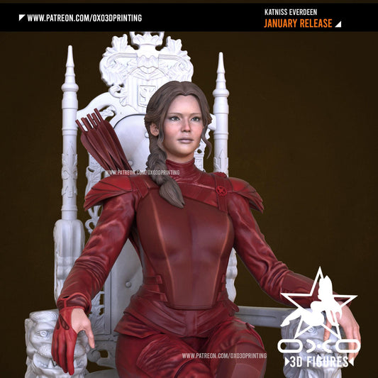 Katniss Everdeen NSFW 3D Printed Statue – Mature Hunger Games Resin Collectible, Made to Order for Adult Collectors