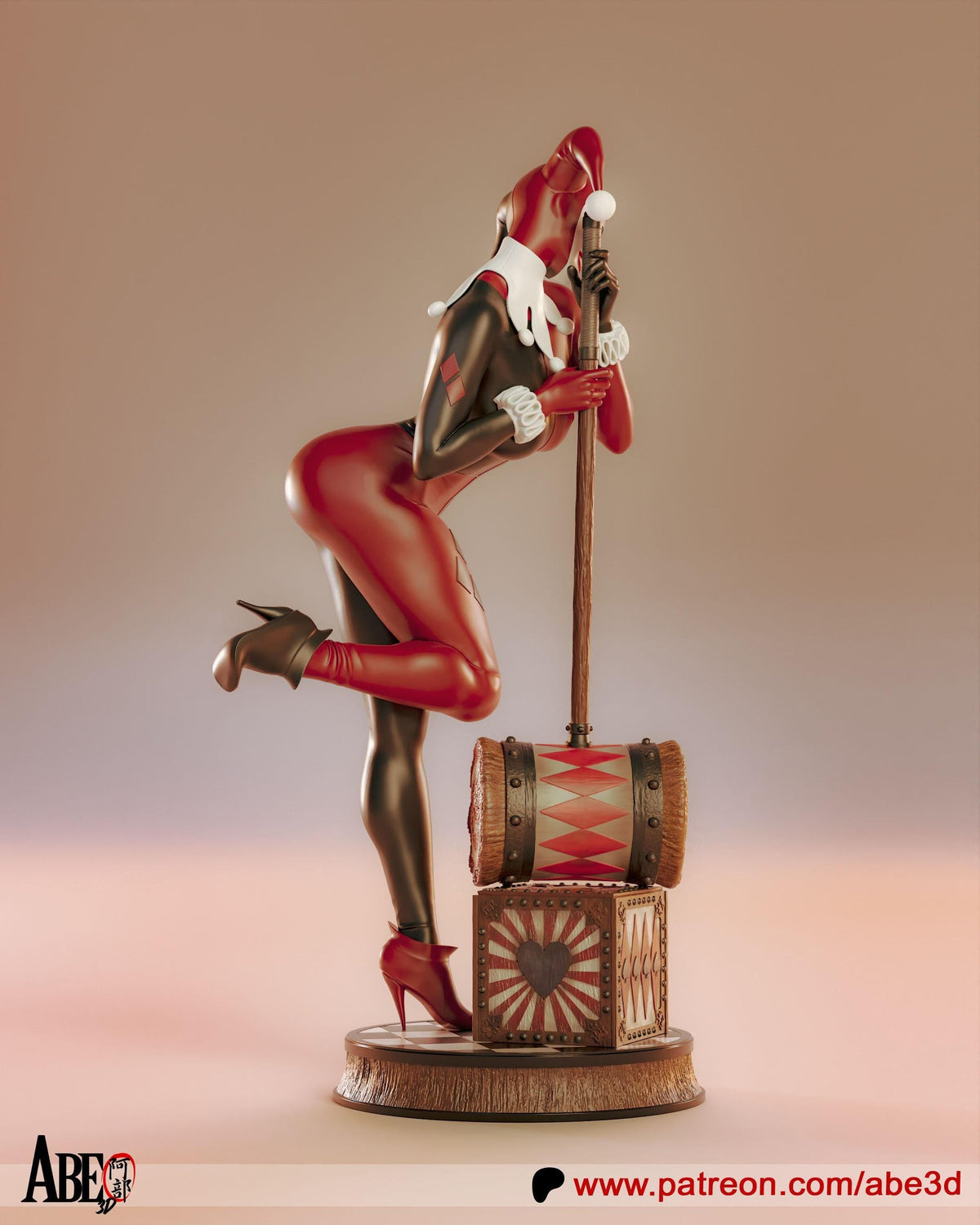 Harley Quinn NSFW 3D Printed Statue – Mature DC Anti-Hero Icon Resin Collectible, Made to Order for Adult Collectors