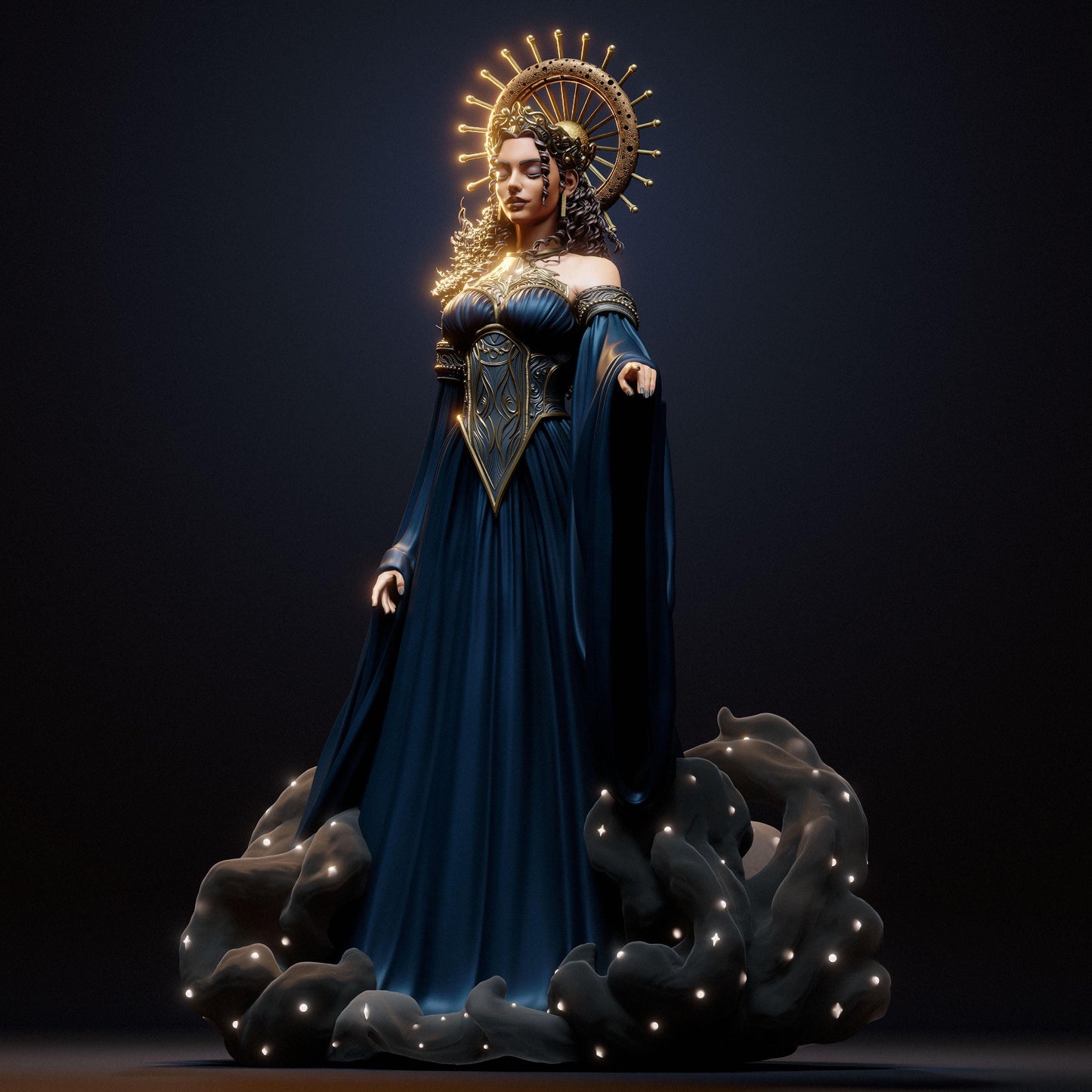 Goddess of Night: Nyx Collectible Statue – Hand-Painted 3D Resin Figure for Mythology Fans