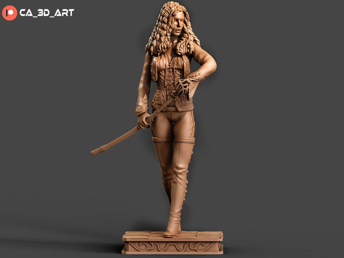 Anna Valerious NSFW 3D Printed Statue – Mature Gothic Movie Hunter Resin Collectible, Made to Order for Adult Collectors