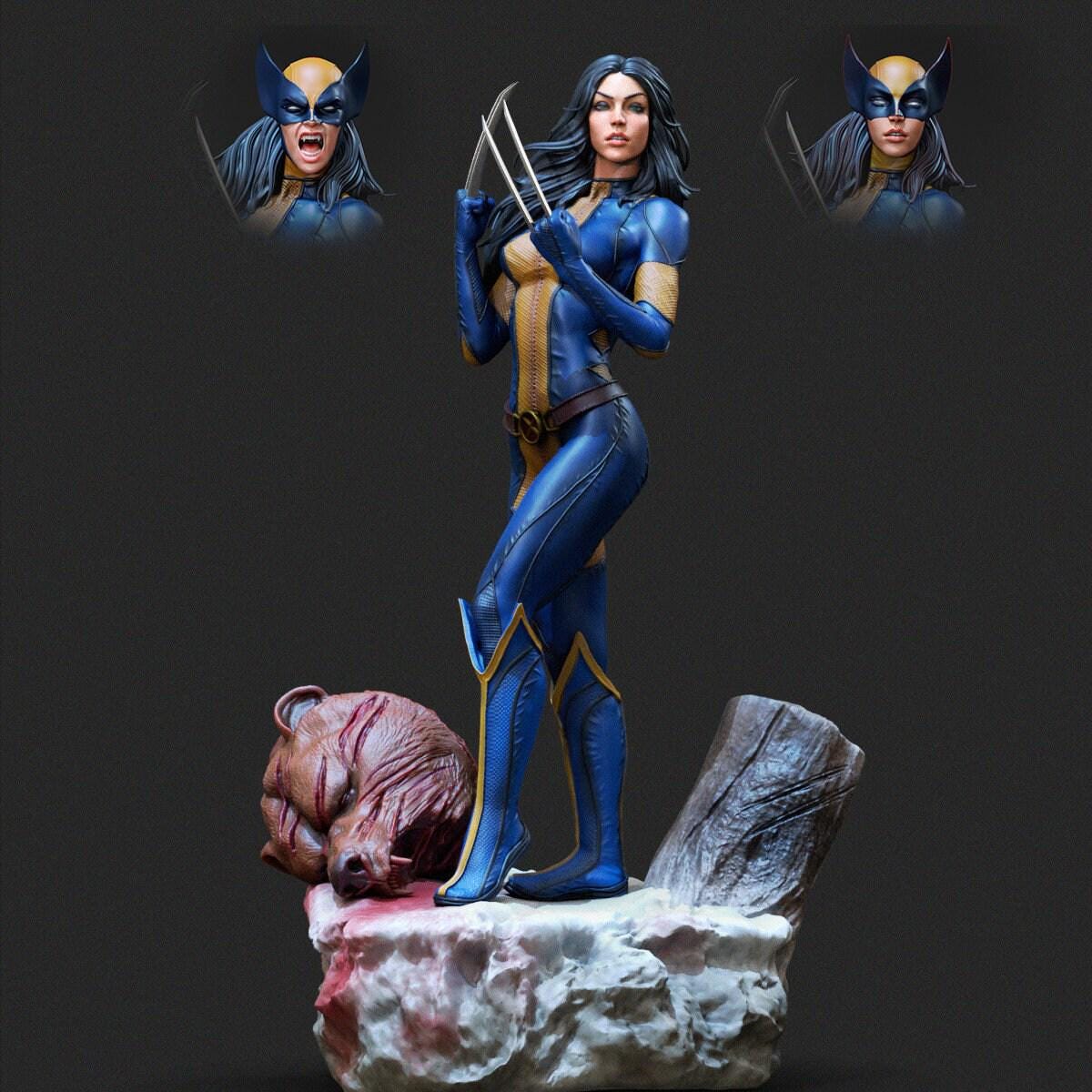 X-23 Laura Kinney NSFW 3D Printed Statue – Mature Clawed Mutant Resin Collectible, Made to Order for Adult Collectors