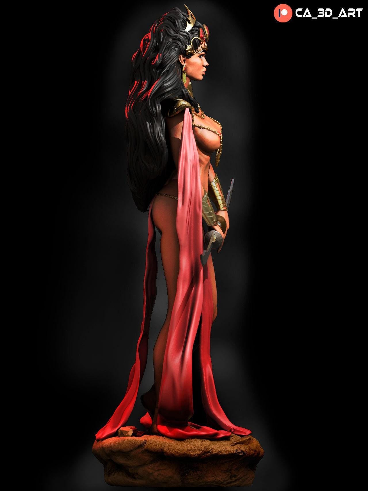 Dejah Thoris 3D Print Collectible Statue: Iconic Princess of Mars Figure with Optional NSFW Variant!