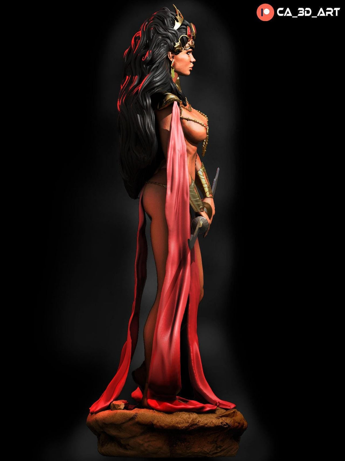 Dejah Thoris NSFW 3D Printed Statue – Mature Princess of Mars Resin Collectible, Made to Order for Adult Collectors