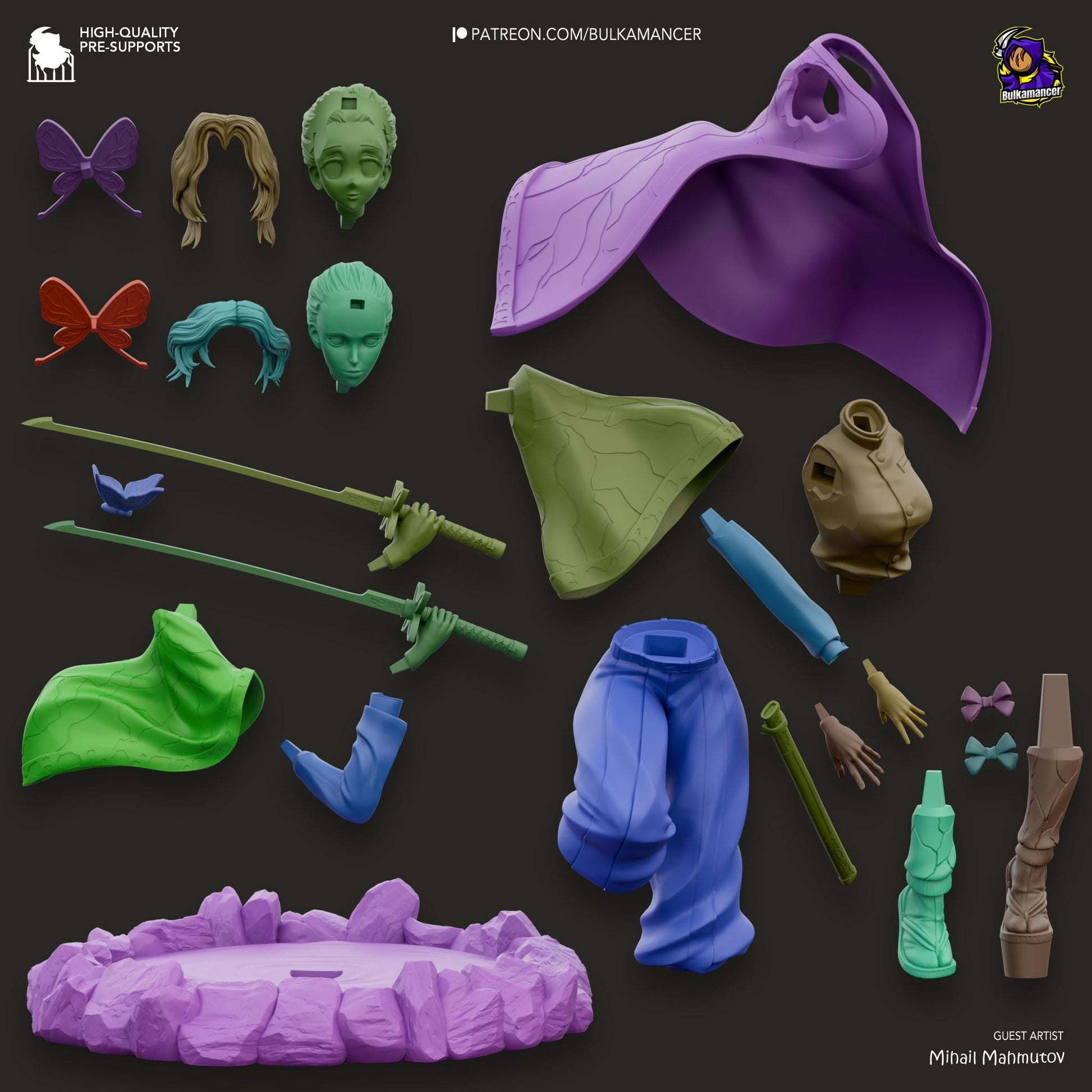 a bunch of different items that are on a table