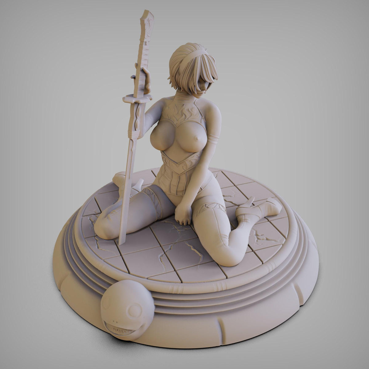 2B Nier Automata NSFW 3D Printed Statue – Mature YoRHa Android Resin Collectible, Made to Order for Adult Collectors