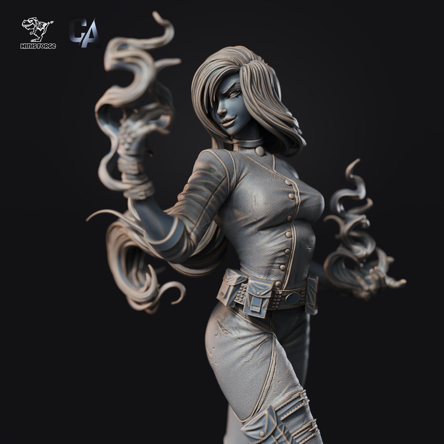 Shego 3D Printed Collectible Statue - Dynamic Kim Possible Villain Figure with NSFW Option