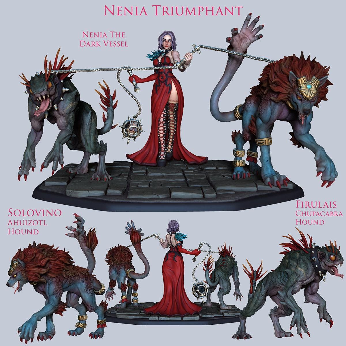Nenia The Monster's Mistress: Command the Shadows in 35mm Scale for DnD, Pathfinder, and Collectible Miniature Enthusiasts, 35mm scale