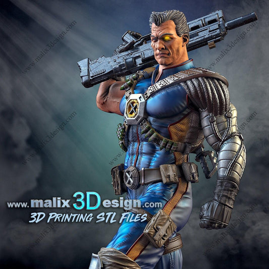 Cable 3D Printed Resin Collectible Painted Statue - X-Force Marvel Figure Hand-Finished