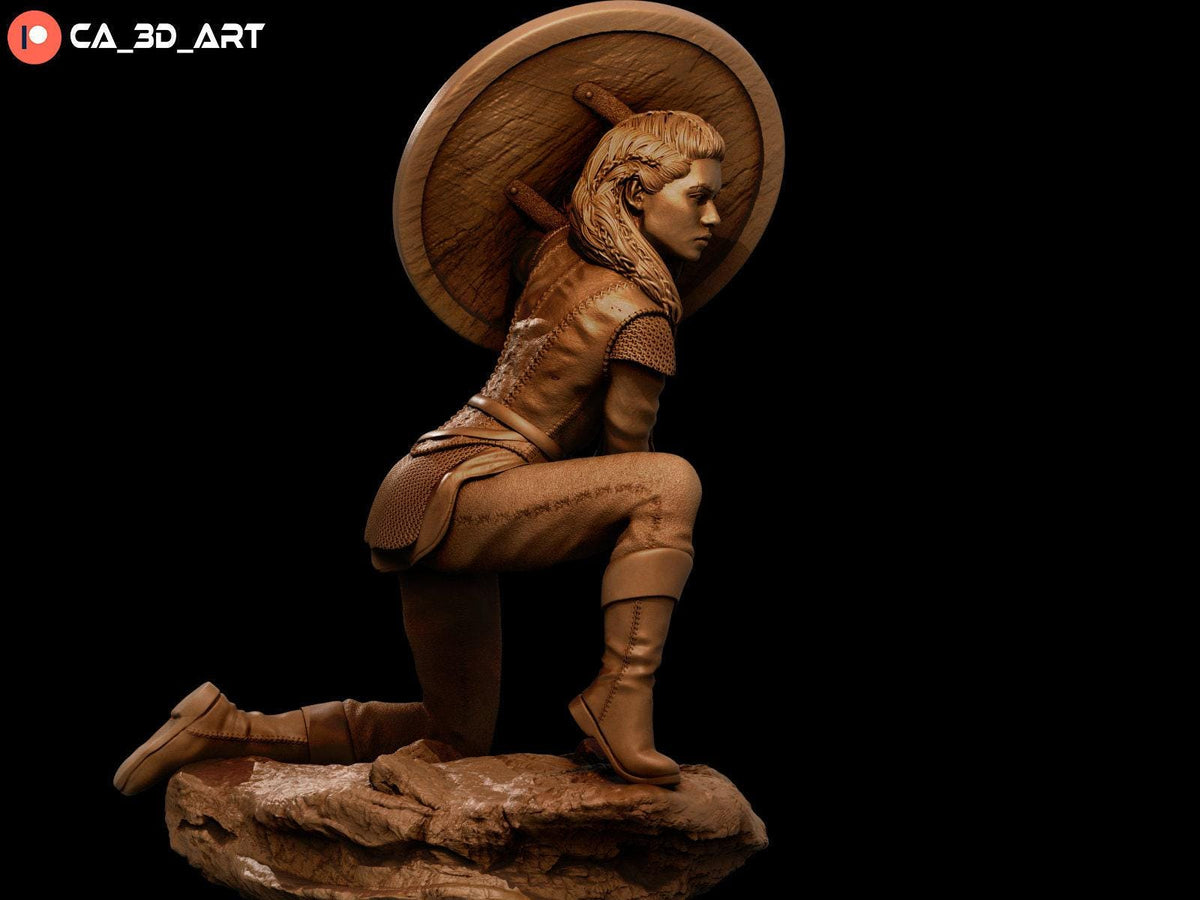 Lagertha Viking NSFW 3D Printed Statue – Mature Norse Shieldmaiden Resin Collectible, Made to Order for Adult Collectors