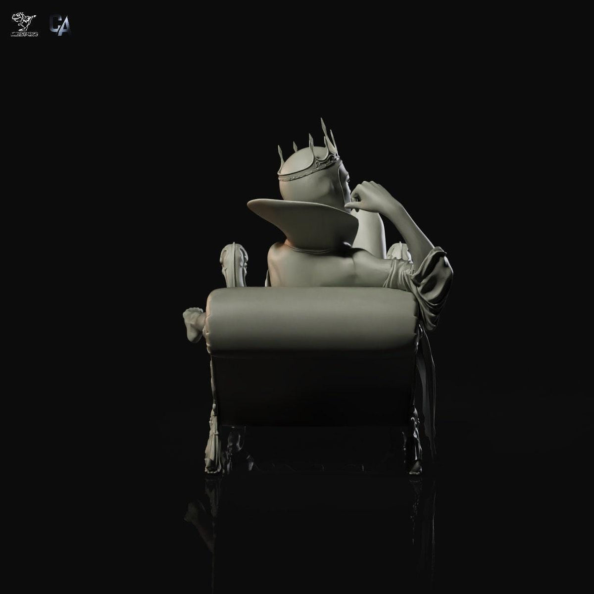 Evil Queen NSFW 3D Printed Statue – Mature Dark Fairy Tale Resin Collectible, Made to Order for Adult Collectors & Fans