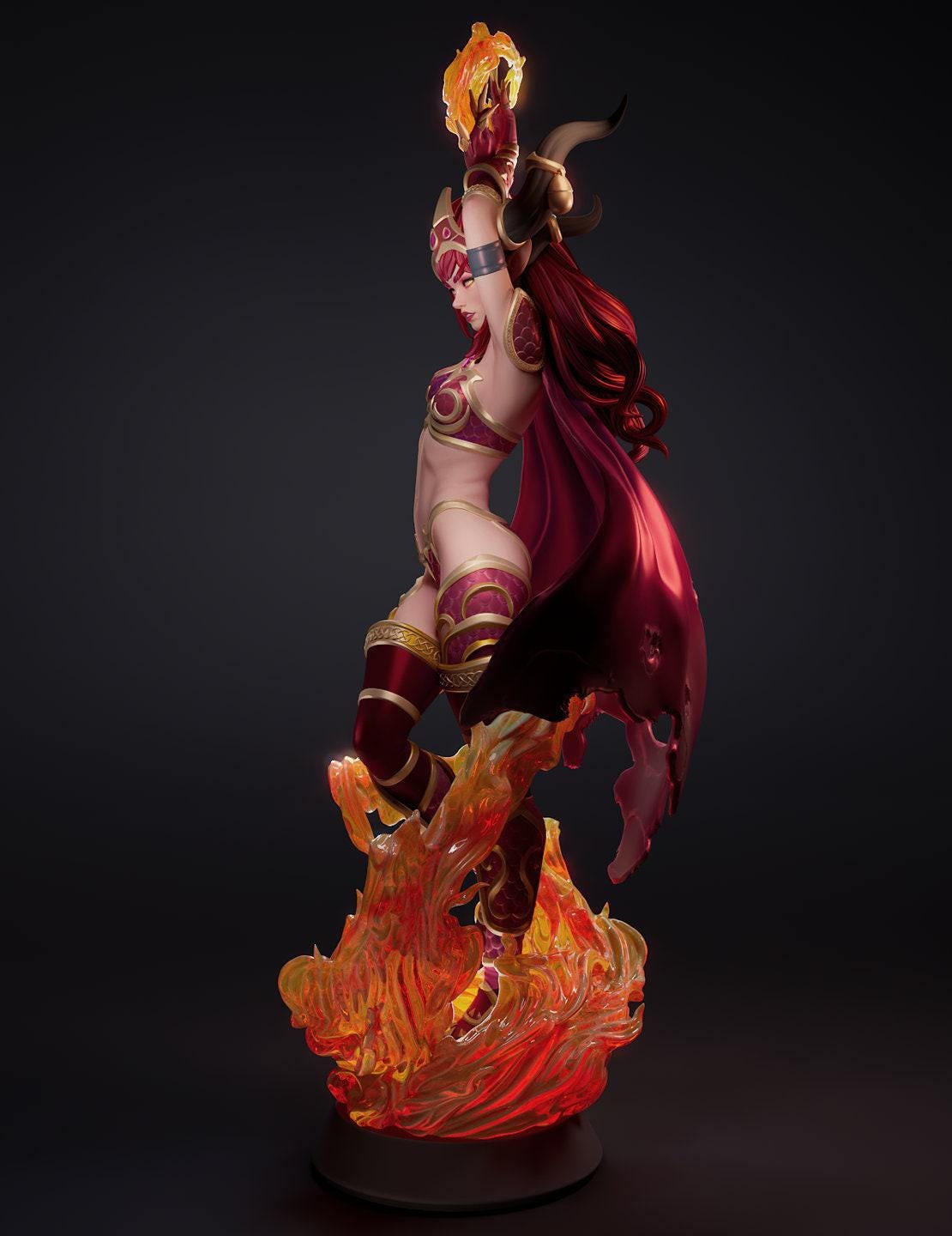 Alexstrasza NSFW 3D Printed Statue – Mature Warcraft Dragon Queen Resin Collectible, Made to Order for Adult Collectors