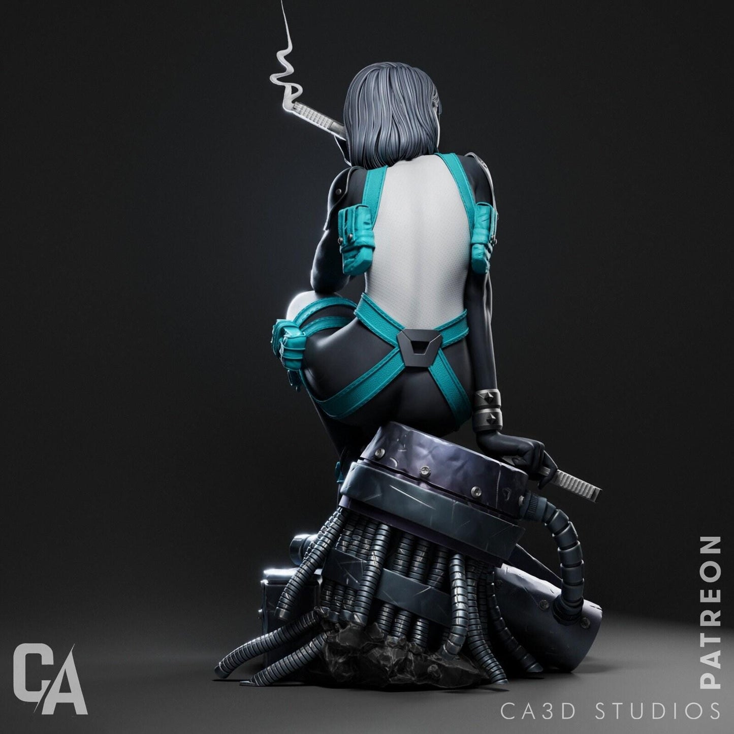 Domino Hero 3D Printed Statue: Dynamic Comic Book Collectible