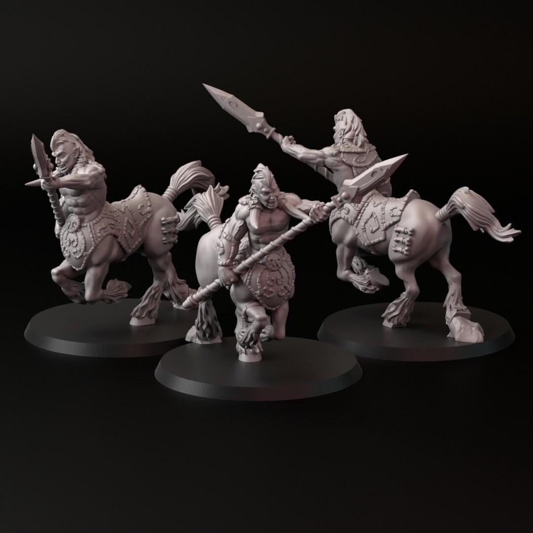 Barbarian Centaur 3D Print Collectible Resin Miniature dnd Pathfinder ttrpg wargames d20 rpg  35 mm scale