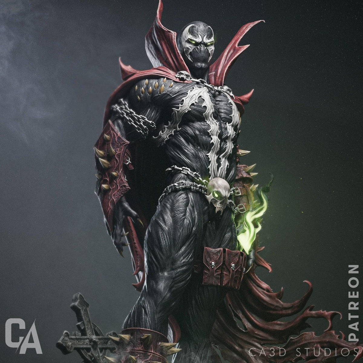 Spawn NSFW 3D Printed Statue – Mature Supernatural Comic Anti-Hero Resin Collectible, Made to Order for Adult Collectors