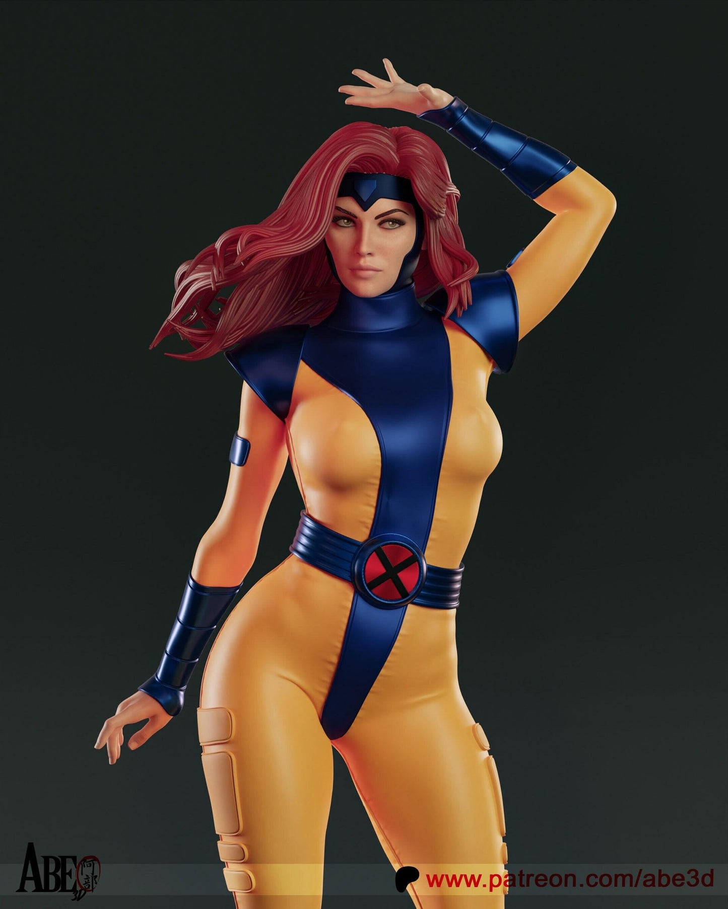 Jean Gray 3D Print Collectible Miniature Statue Figure NSFW Pin Up Painted