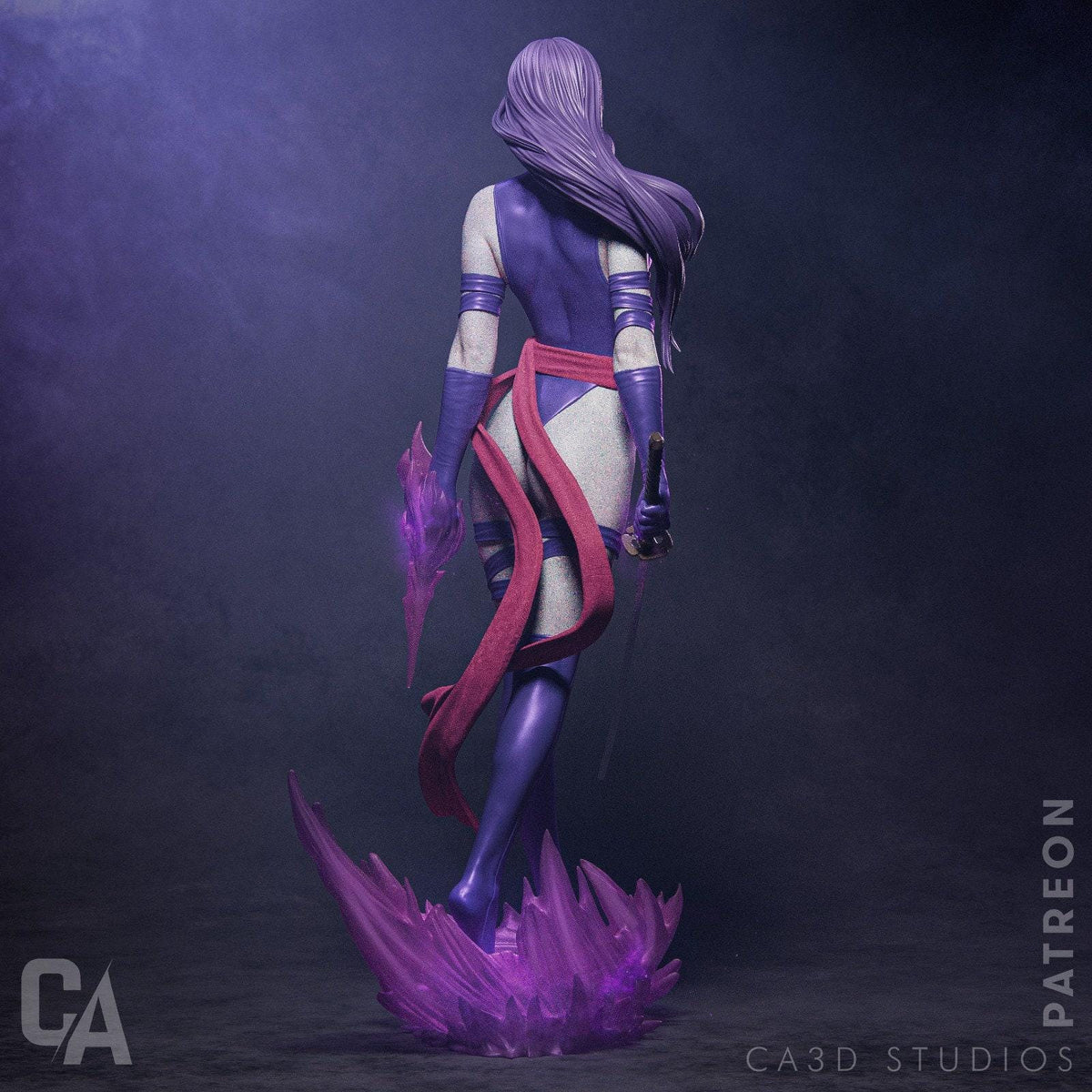 Psylocke Marvel NSFW 3D Printed Statue – Mature X-Men Fan Art Resin Collectible, Made to Order for Adult Collectors