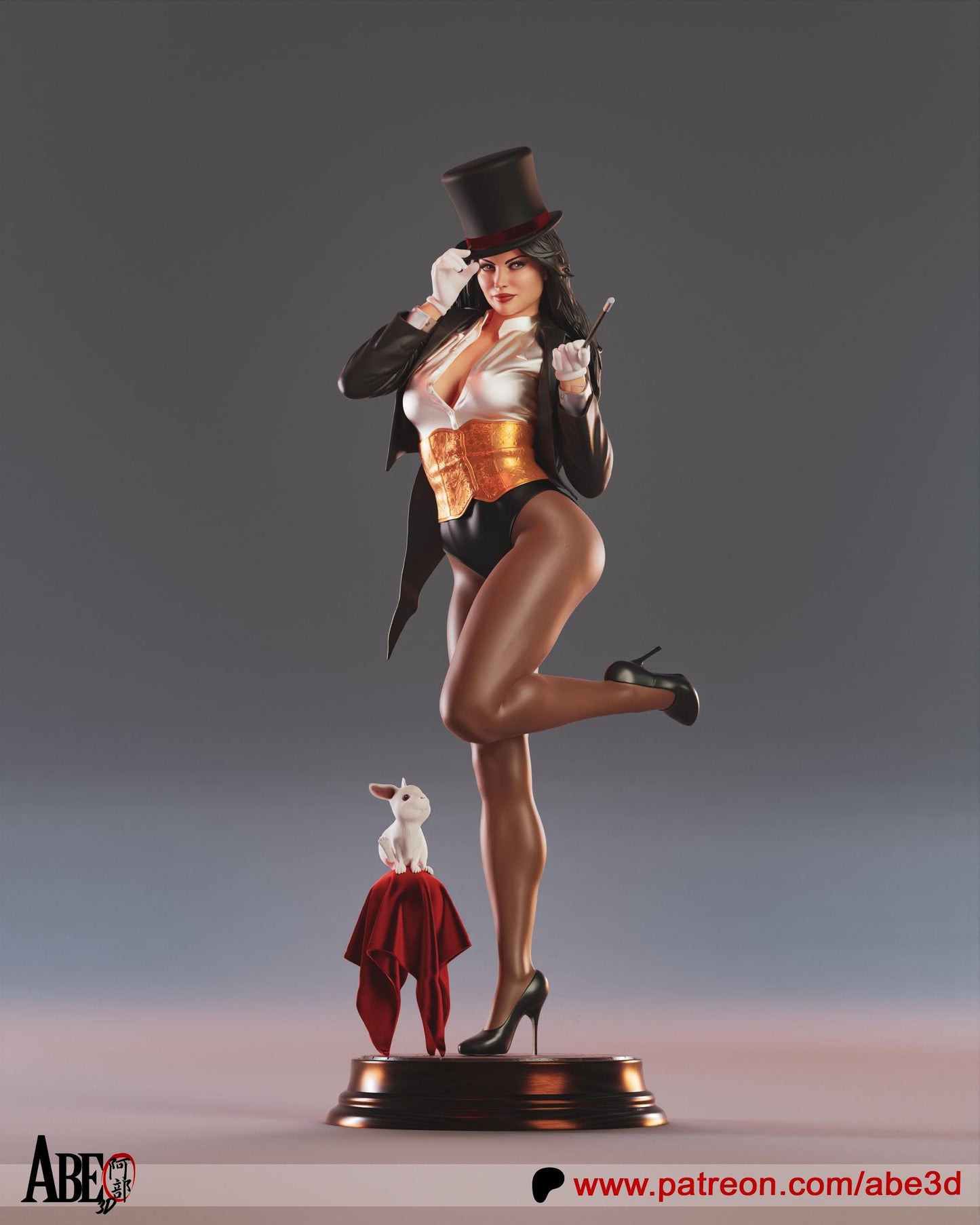 Zatanna Zatara Collectible Statue: Hand-Painted 3D Resin Figure with Optional NSFW Variant!