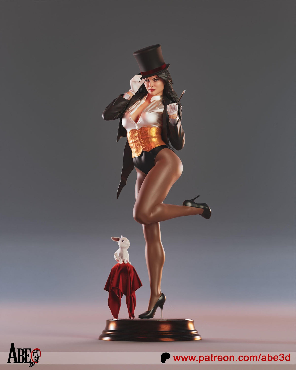 Zatanna NSFW 3D Printed Statue – Mature DC Stage Magician Resin Collectible, Made to Order for Adult Collectors & Fans