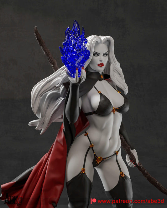 Lady Death 3D Printed Collectible Figurine - Painted or Unpainted Resin Model