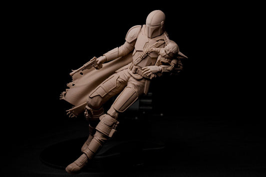 Ultimate Mandalorian & Grogu Collectible Resin Statue – Premium Star Wars Figure for True Fans & Collectors